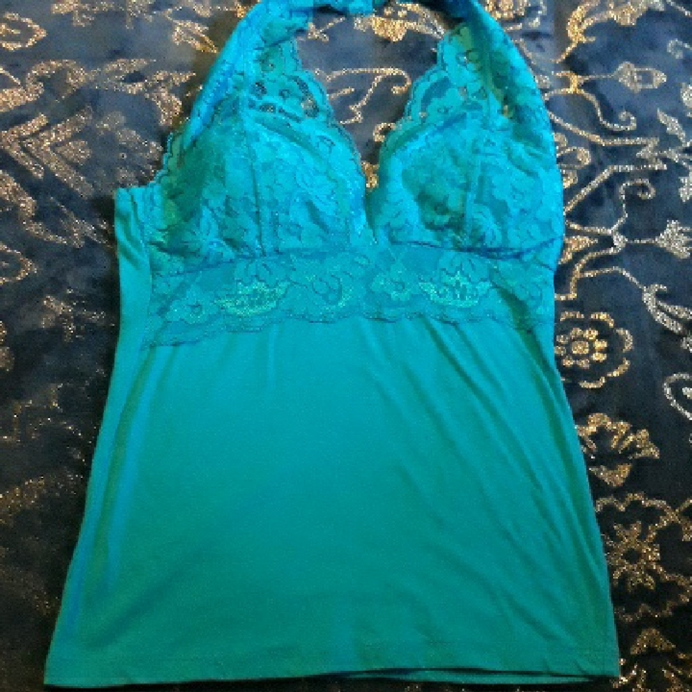 Bozzolo Light Blue Halter Top